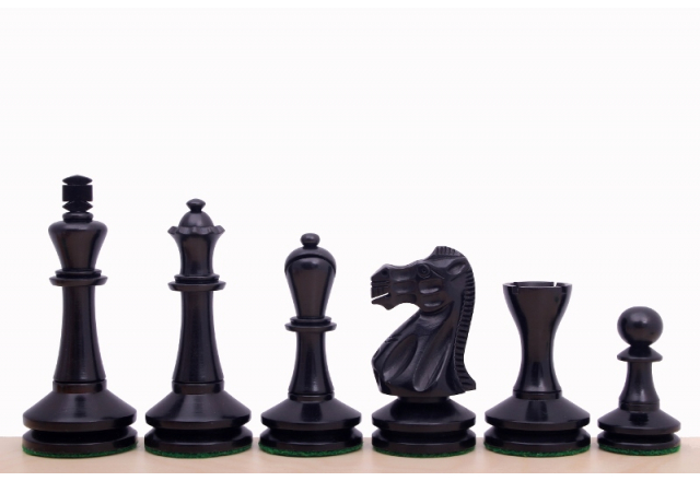 Piezas de ajedrez Blackmore ebonisadas 4''